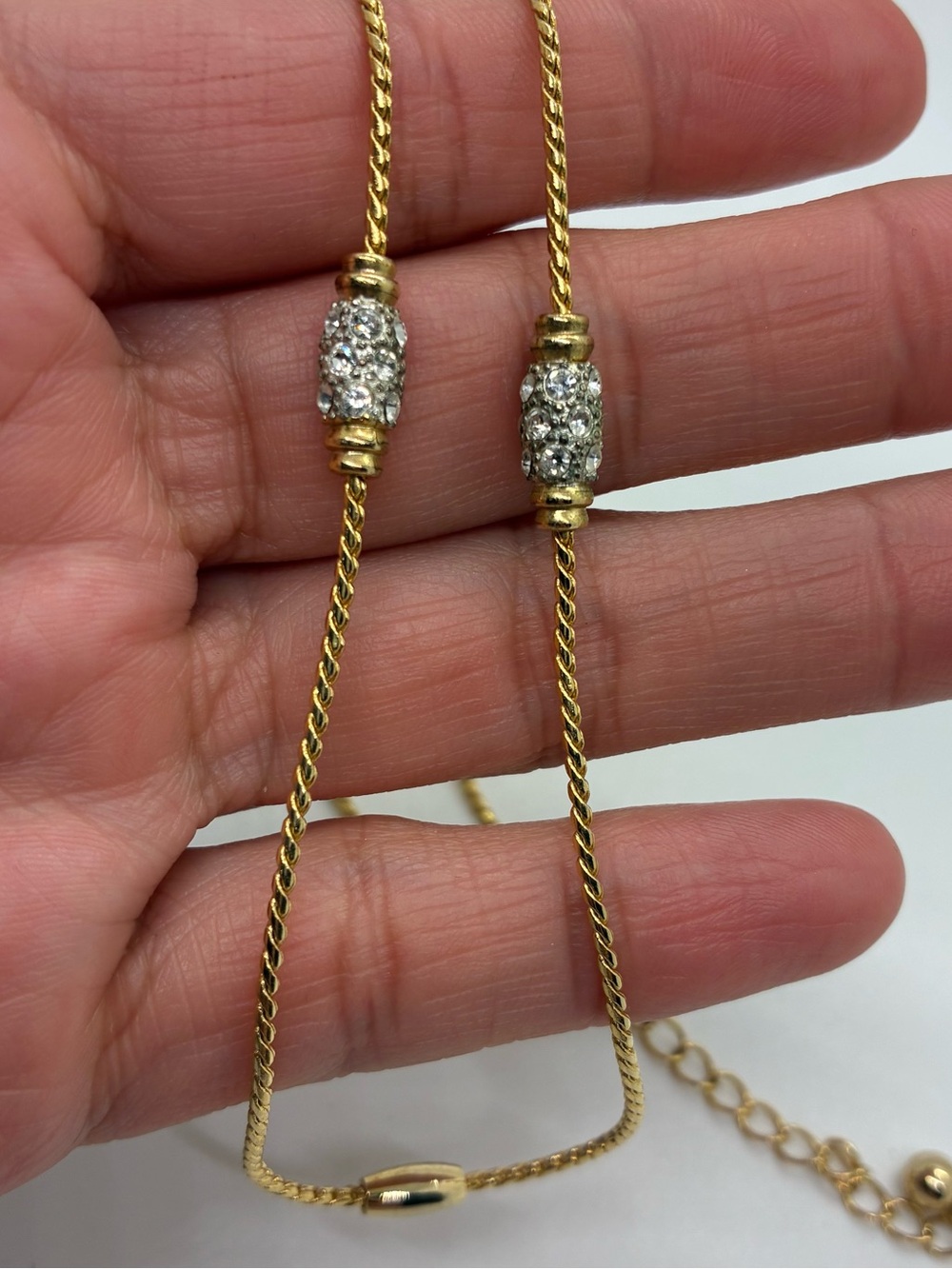 PREMIER DESIGNS GOLD TONE STATION CHAIN NECKLACE - Picture 4 of 4